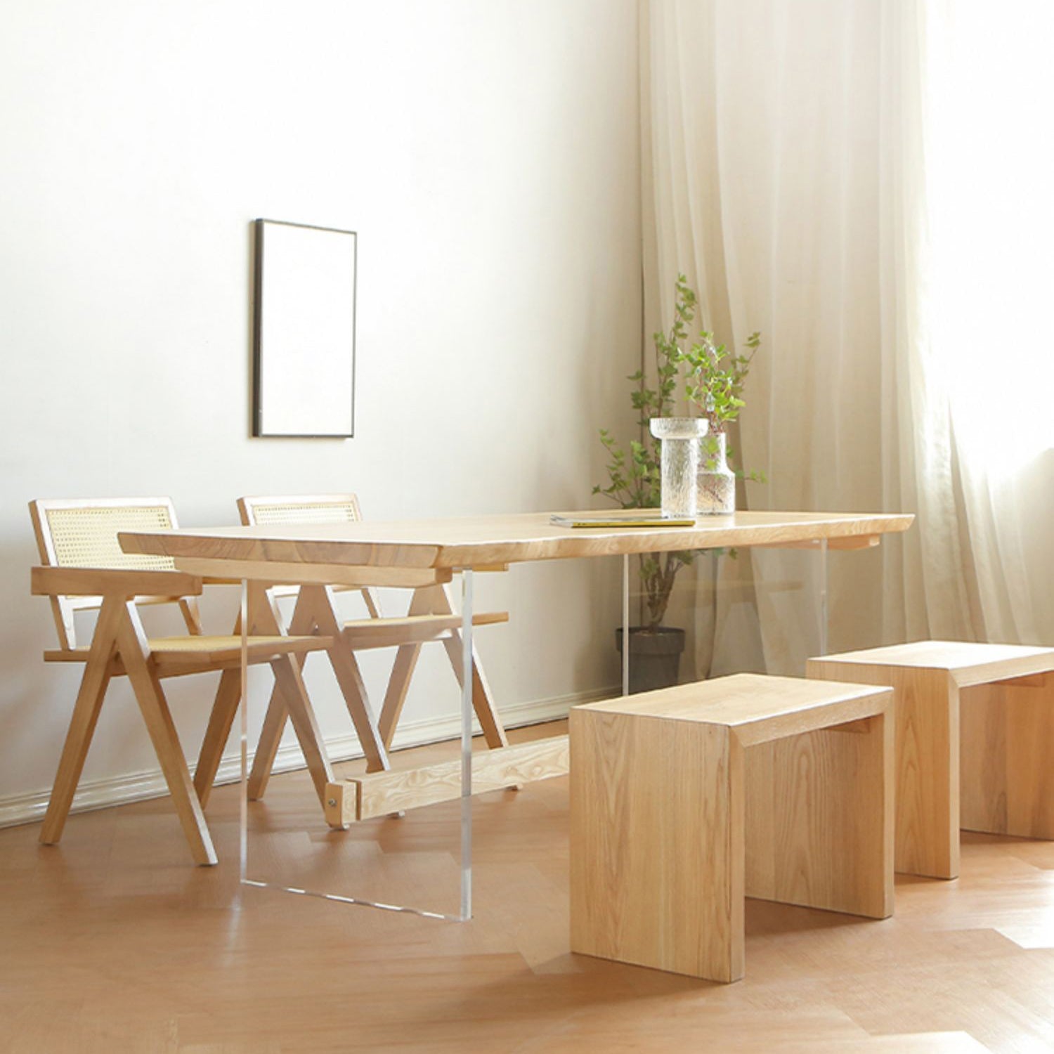 Modern Brown Solid Wood Table Specialty Dining Table for Home