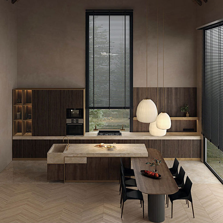 Oval Solid Wood Dining Table Modern Furniture with Double Pedestal for Kitchen