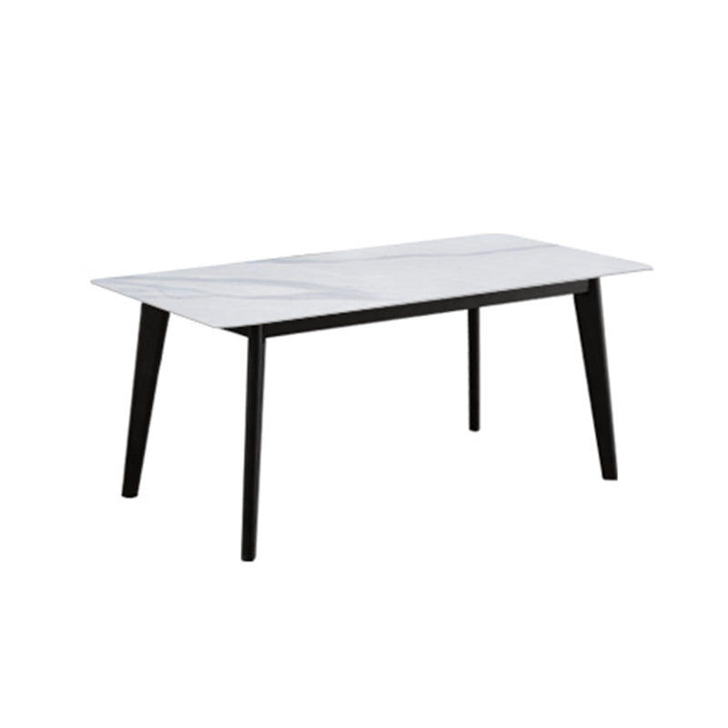 Modern White Top Stone Table Rectangle Dining Table for Kitchen