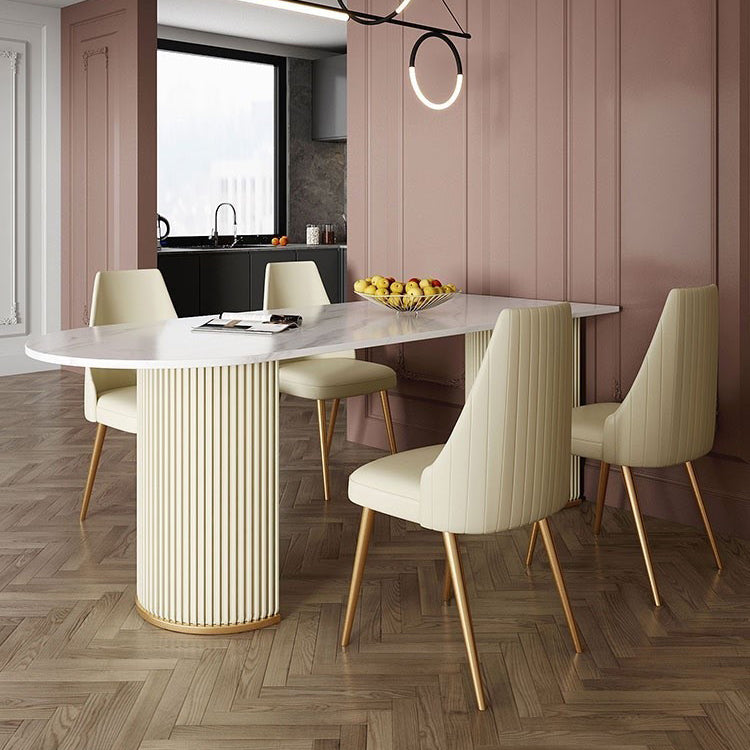 Traditional Luxury Dining Table Sintered Stone Table for Kitchen