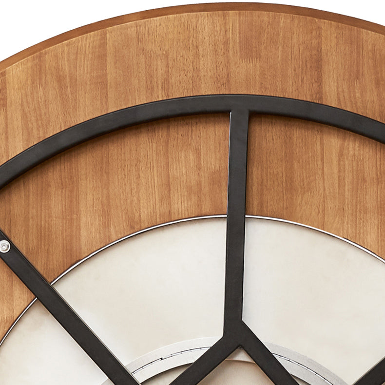 Contemporary Turntable Round Dining Table Ash Wood Sled Base Dining Table