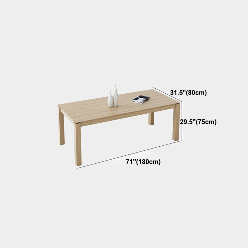 4 Legs Dining Table Solid Wood Dining Table with Natural Finish Legs