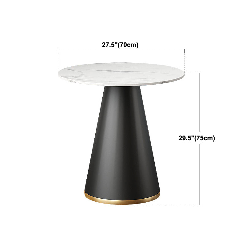 Metal Traditional Luxury Round Indoor Table Sintered Stone Top Table for Home