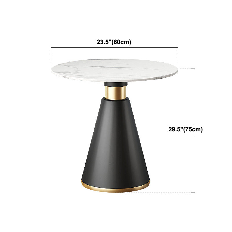 Metal Traditional Luxury Round Indoor Table Sintered Stone Top Table for Home