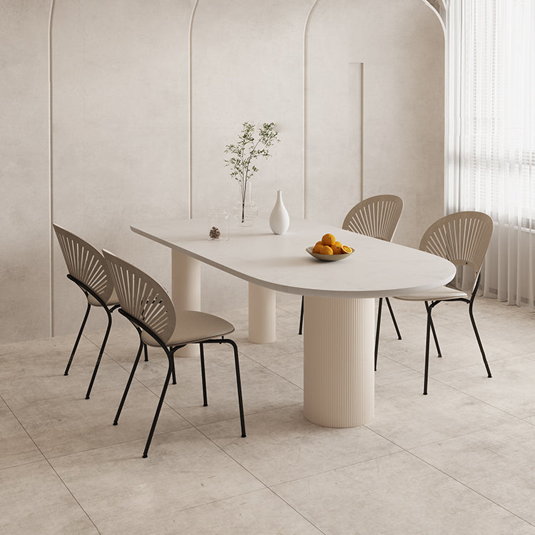 Free Form Table Modern Stone Top Dining Table with 3 Legs for Home