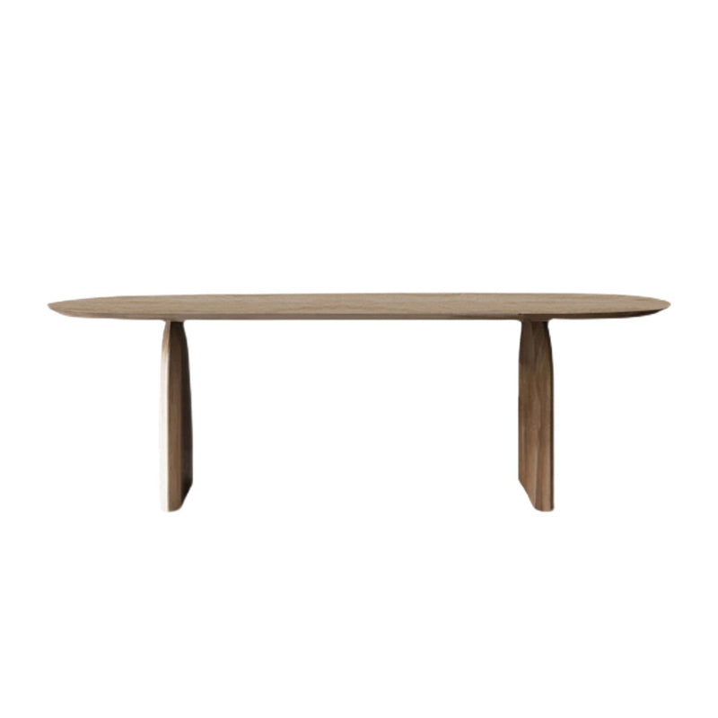 Contemporary Style Dining Table Solid Wood Natural Table for Home Kitchen