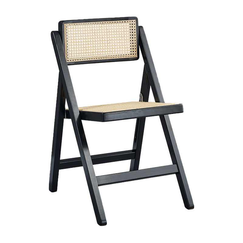 Armless Chair Traditional Style Dining Folding Side Chair with Wooden Legs for Kitchen