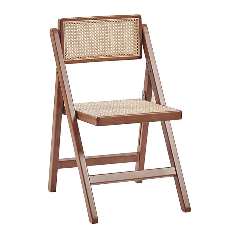 Armless Chair Traditional Style Dining Folding Side Chair with Wooden Legs for Kitchen