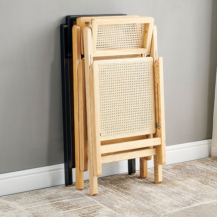 Armless Chair Traditional Style Dining Folding Side Chair with Wooden Legs for Kitchen