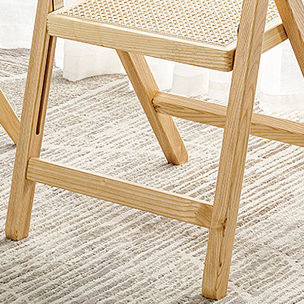 Armless Chair Traditional Style Dining Folding Side Chair with Wooden Legs for Kitchen