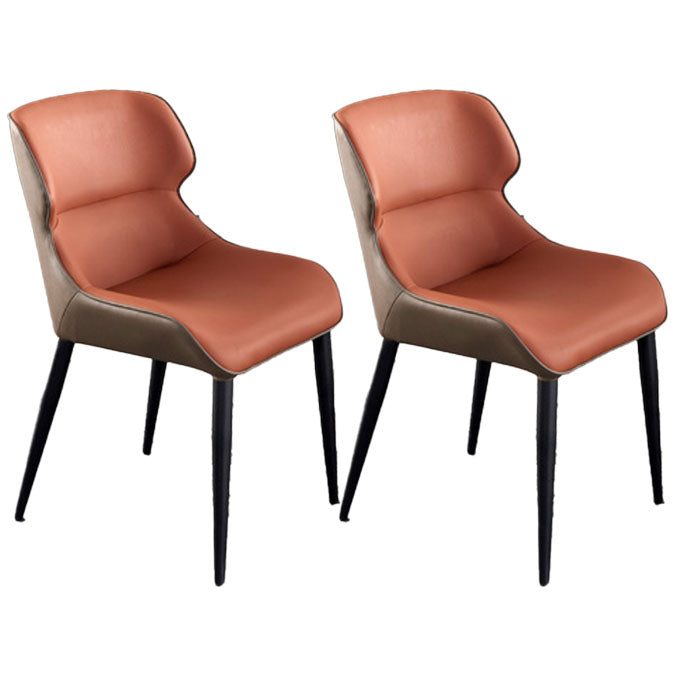 Leather Dining Chair Industrial Style Wingback Arm Dining Chair for Home