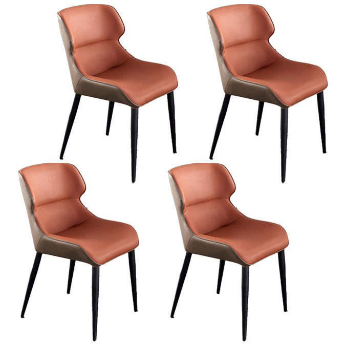 Leather Dining Chair Industrial Style Wingback Arm Dining Chair for Home