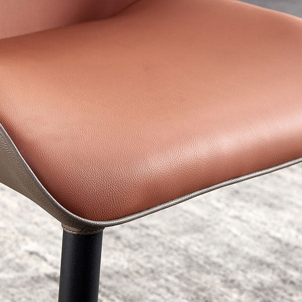 Leather Dining Chair Industrial Style Wingback Arm Dining Chair for Home