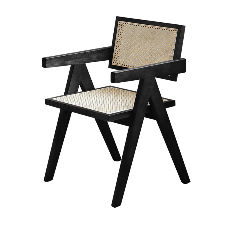 Traditional Style Chairs Dining Kitchen Arm Chairs with Wooden Legs