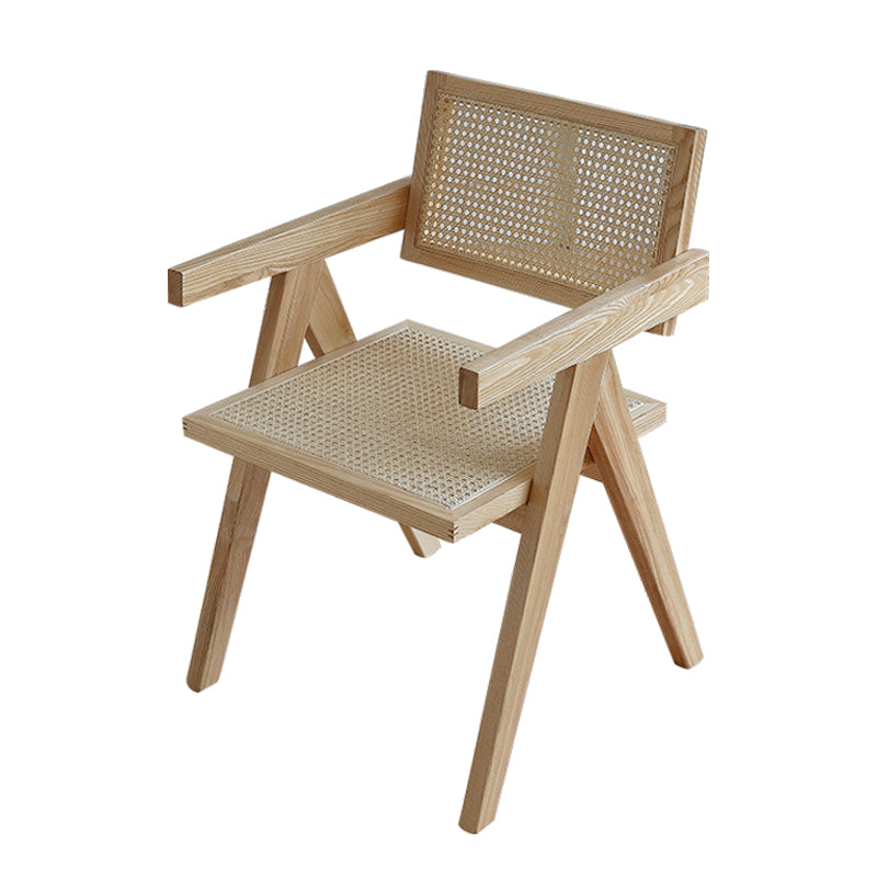 Traditional Style Chairs Dining Kitchen Arm Chairs with Wooden Legs