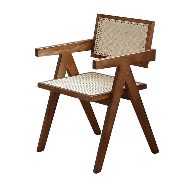 Traditional Style Chairs Dining Kitchen Arm Chairs with Wooden Legs