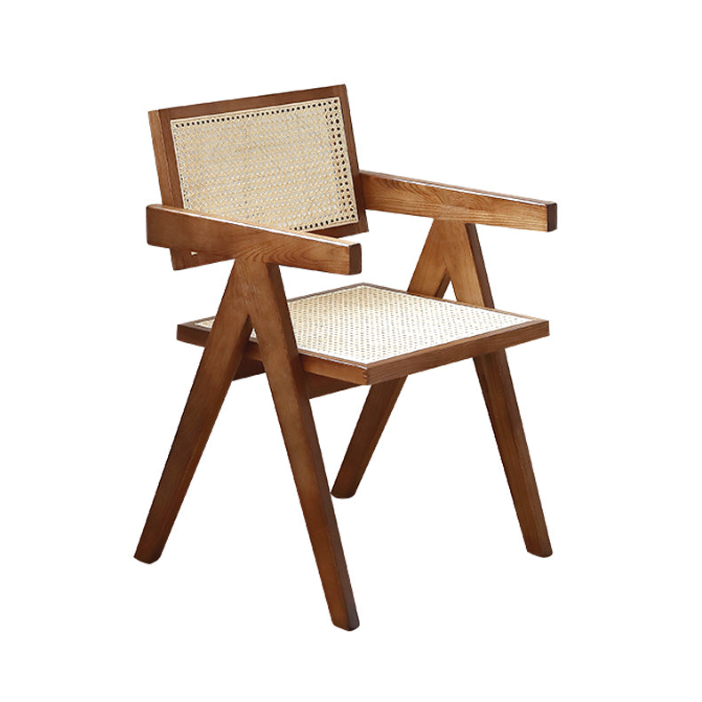 Traditional Style Chairs Dining Kitchen Arm Chairs with Wooden Legs