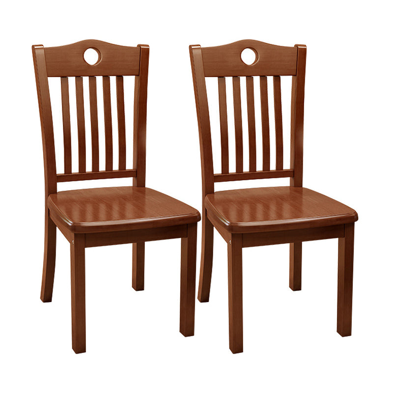 Traditional Style Chair Dining Kitchen Armless Chairs with Wooden Legs