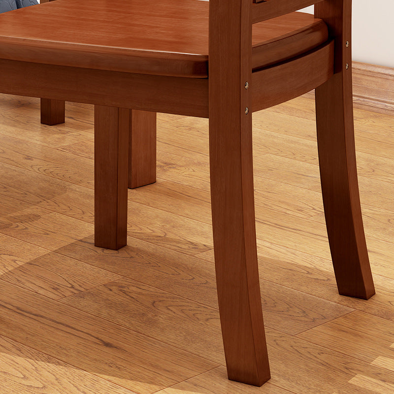 Traditional Style Chair Dining Kitchen Armless Chairs with Wooden Legs