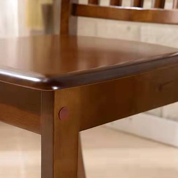 Traditional Style Chair Dining Kitchen Armless Chairs with Wooden Legs