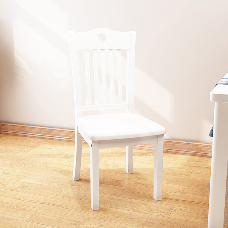 Traditional Style Chair Dining Kitchen Armless Chairs with Wooden Legs