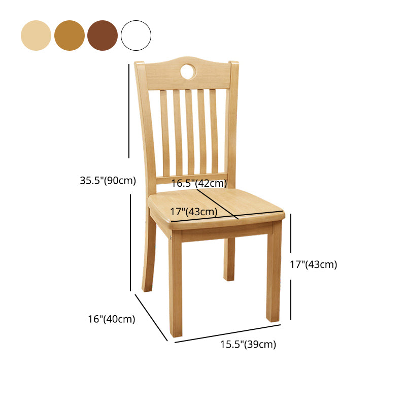 Traditional Style Chair Dining Kitchen Armless Chairs with Wooden Legs