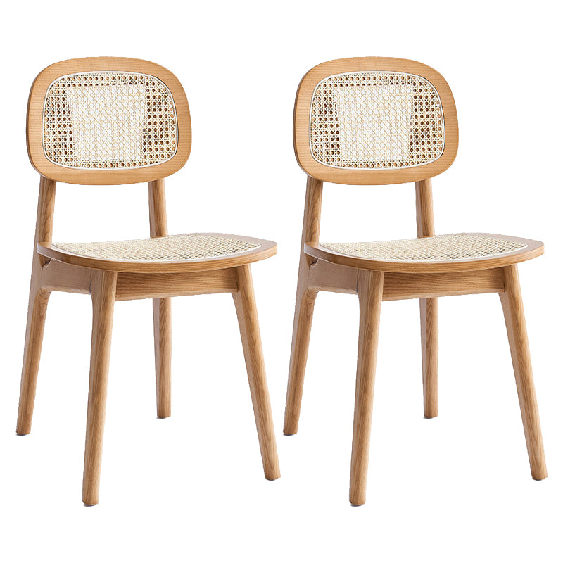 Open Back Side Chair Scandinavian Design Wood Dining Room Chairs