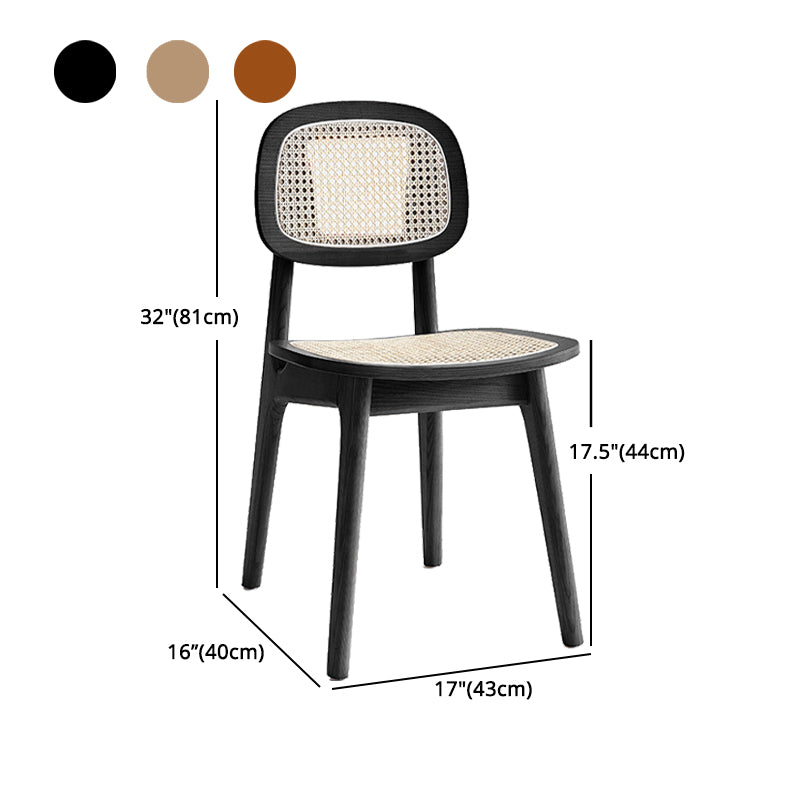 Open Back Side Chair Scandinavian Design Wood Dining Room Chairs