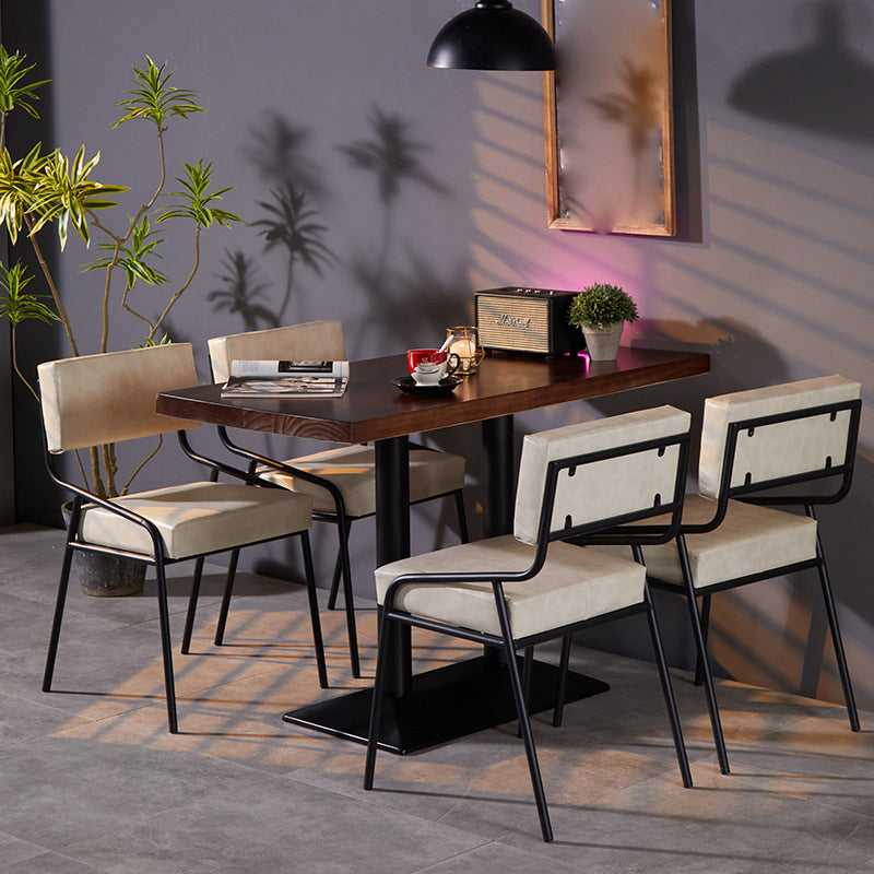 20.47" Wide Industrial Style Single Sofa Chair Fixed Back Armless Chair