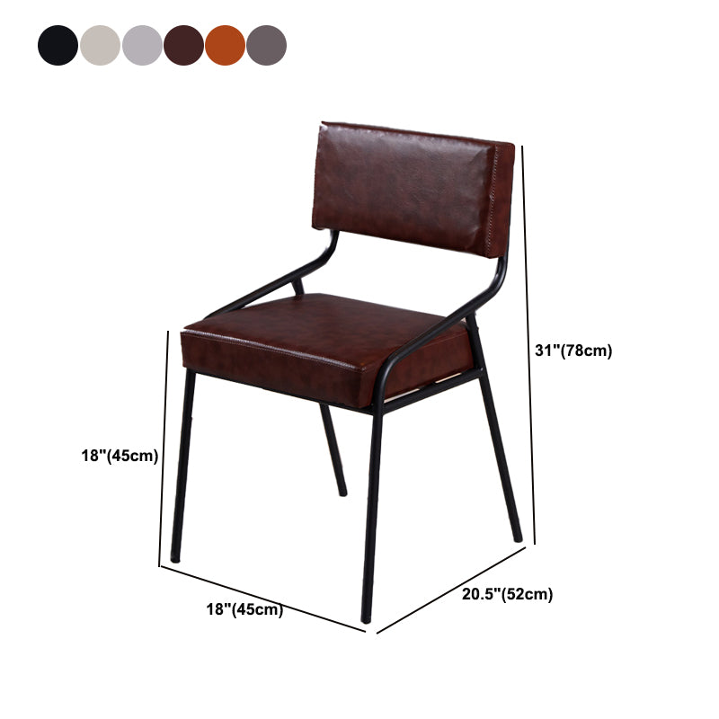 20.47" Wide Industrial Style Single Sofa Chair Fixed Back Armless Chair