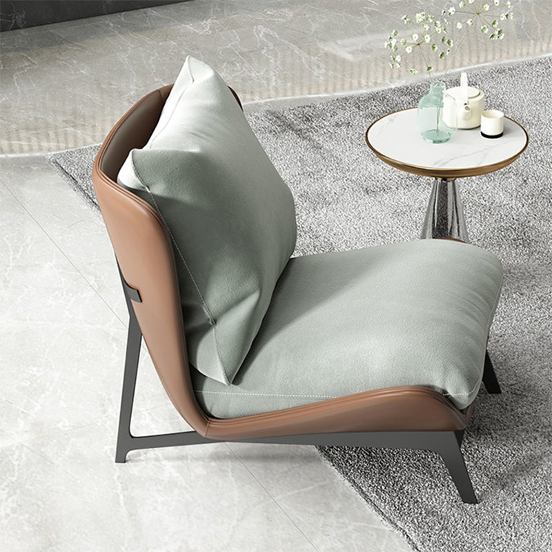 Industrial Style 26.77" Wide Pillow Back Armless Lounge Chair