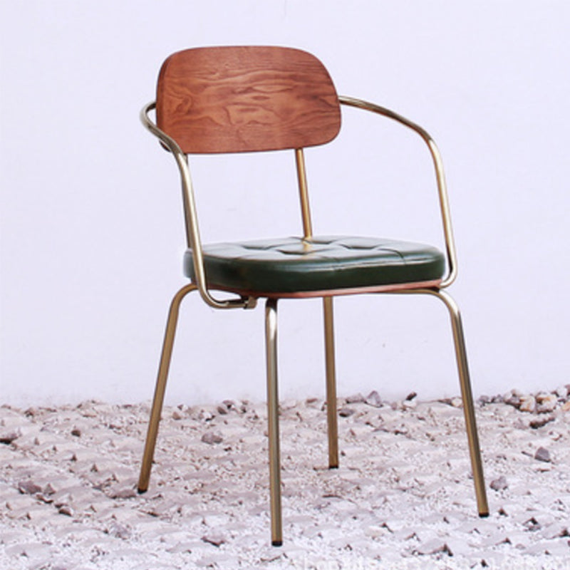 21.85" Wide Industrial Style Single Sofa Chair Basic Four Leg Fixed Back Arm Chair