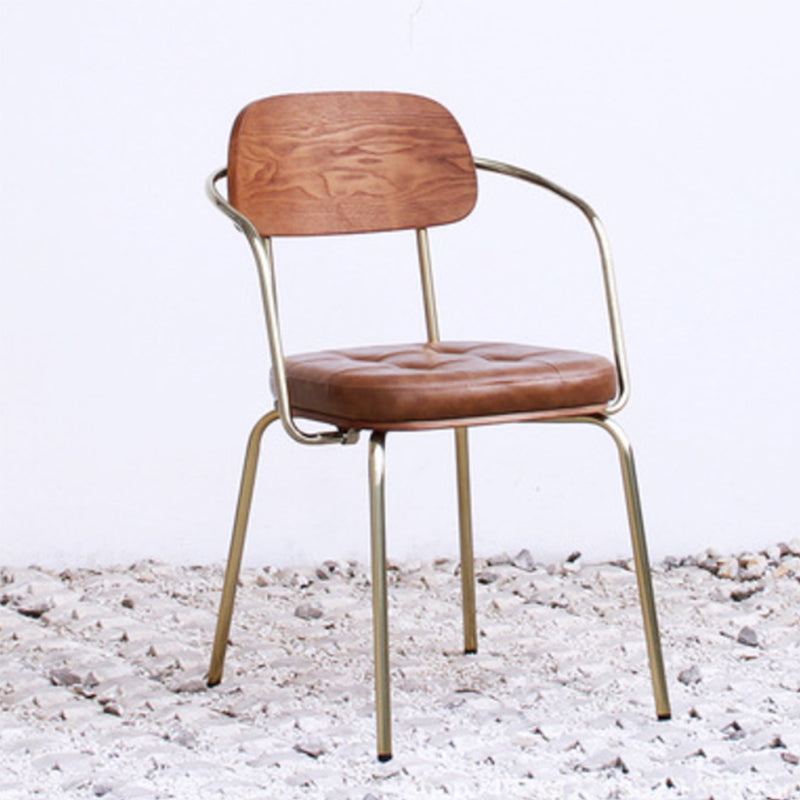 21.85" Wide Industrial Style Single Sofa Chair Basic Four Leg Fixed Back Arm Chair