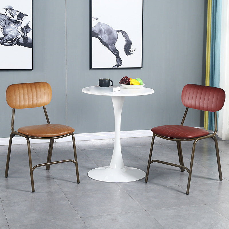 19.69" Wide Industrial Style Single Sofa Chair Fixed Back Basic Four Leg Armless Chair