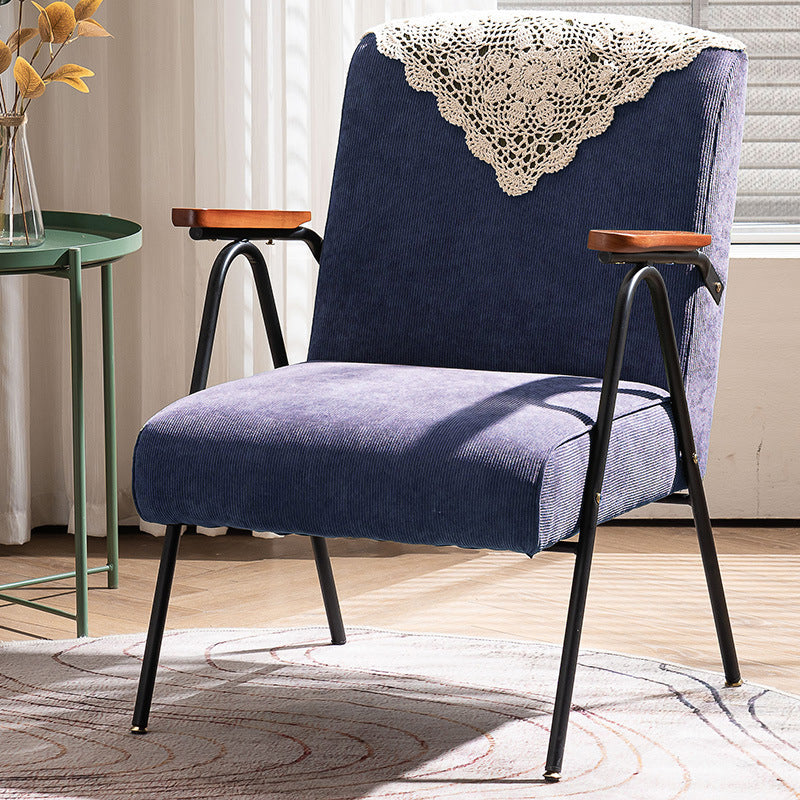 19.69" Wide Scandinavian Style Single Sofa Chair Fixed Back Arm Chair