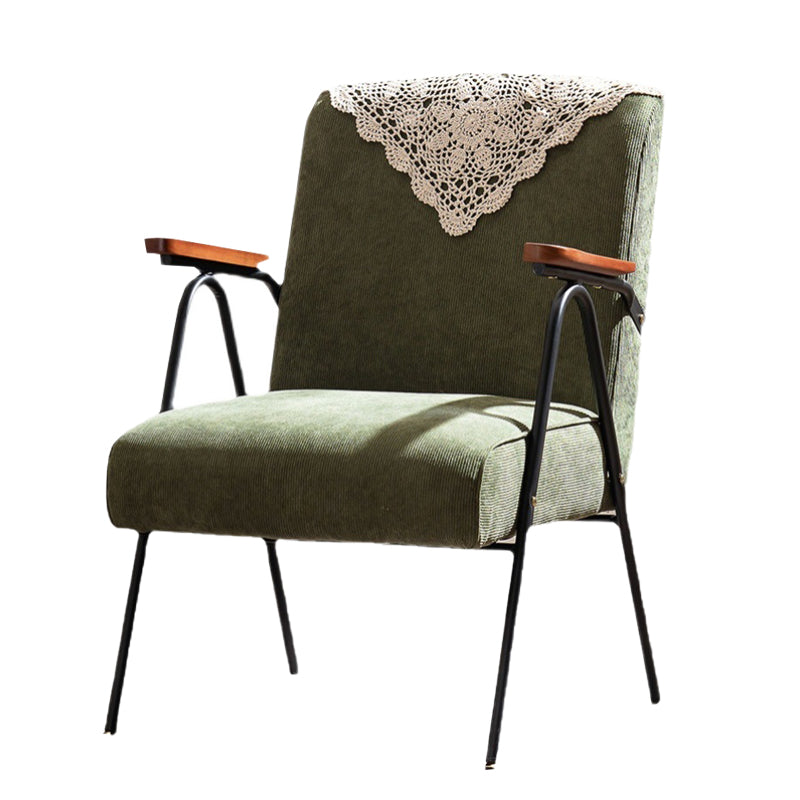 19.69" Wide Scandinavian Style Single Sofa Chair Fixed Back Arm Chair