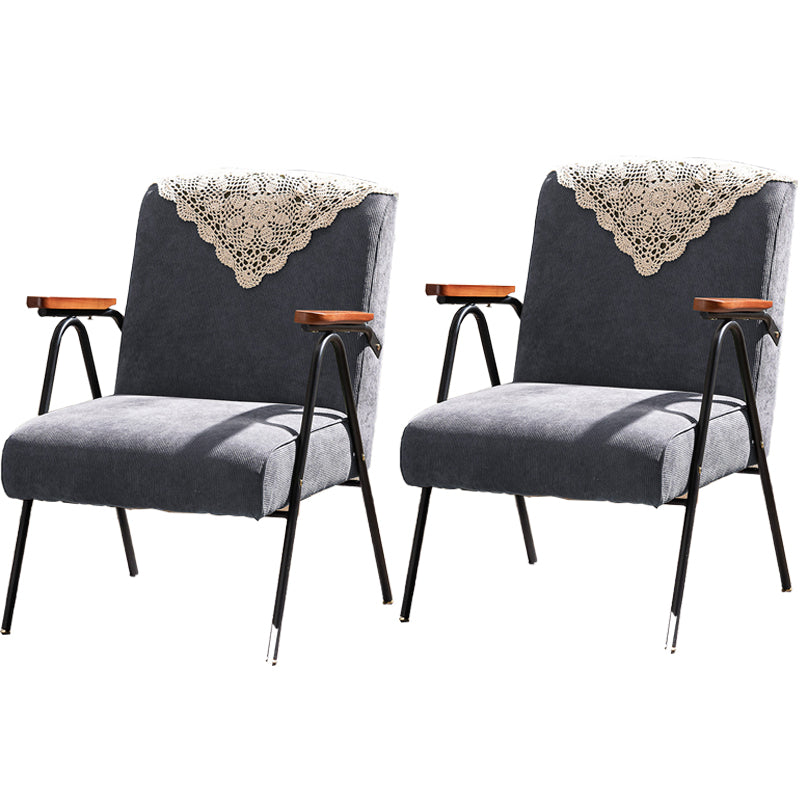 19.69" Wide Scandinavian Style Single Sofa Chair Fixed Back Arm Chair