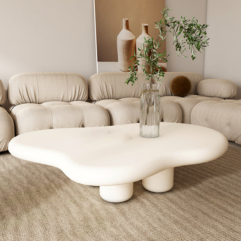 11.81" Tall Scandinavian Style Cocktail Table 4 Legs Coffee Table