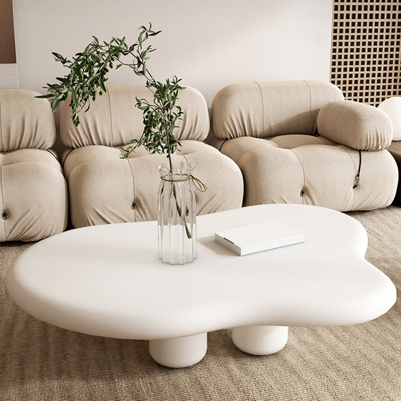 11.81" Tall Scandinavian Style Cocktail Table 4 Legs Coffee Table