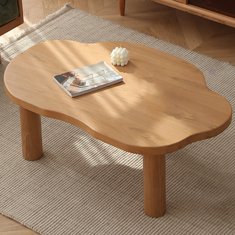27.56 inch Wide Scandinavian Style Coffee Cocktail Table Solid Wood Coffee Table