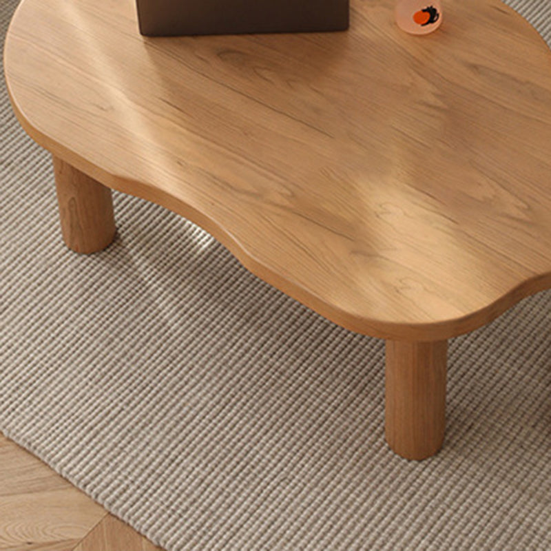 27.56 inch Wide Scandinavian Style Coffee Cocktail Table Solid Wood Coffee Table