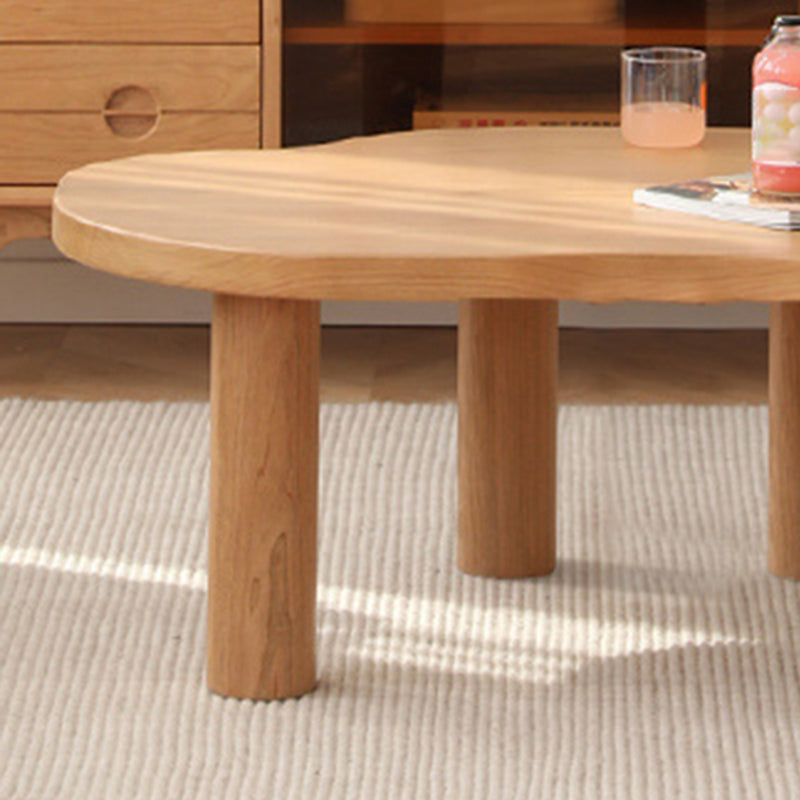 27.56 inch Wide Scandinavian Style Coffee Cocktail Table Solid Wood Coffee Table