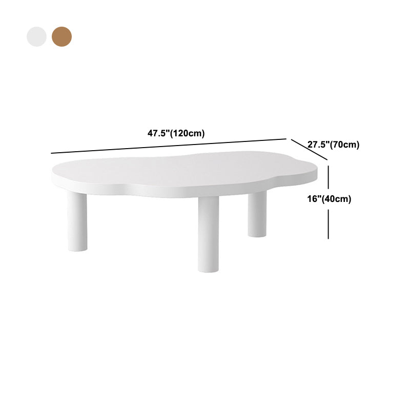 27.56 inch Wide Scandinavian Style Coffee Cocktail Table Solid Wood Coffee Table