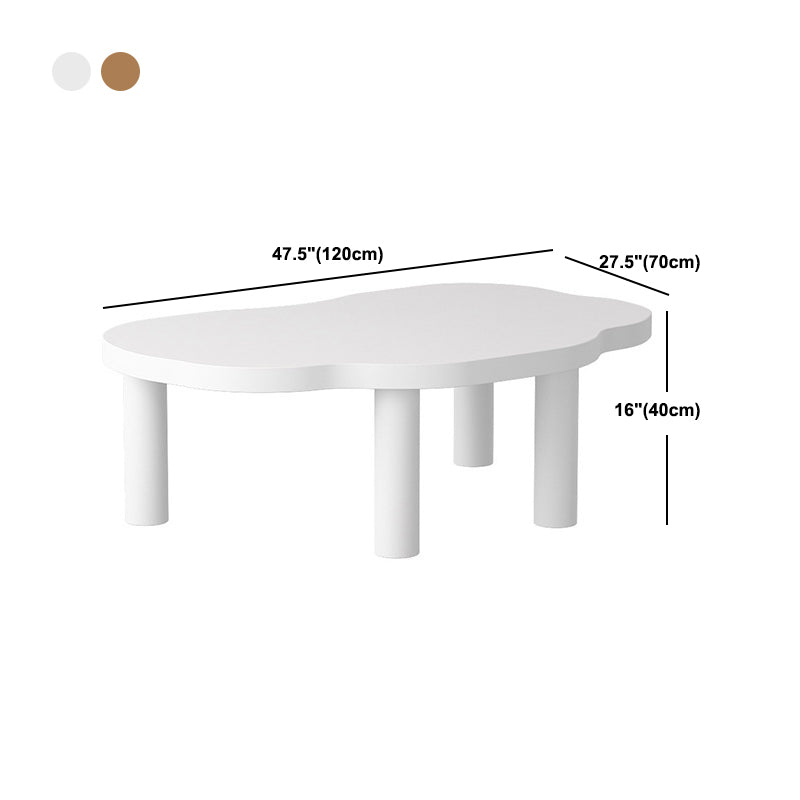 27.56 inch Wide Scandinavian Style Coffee Cocktail Table Solid Wood Coffee Table