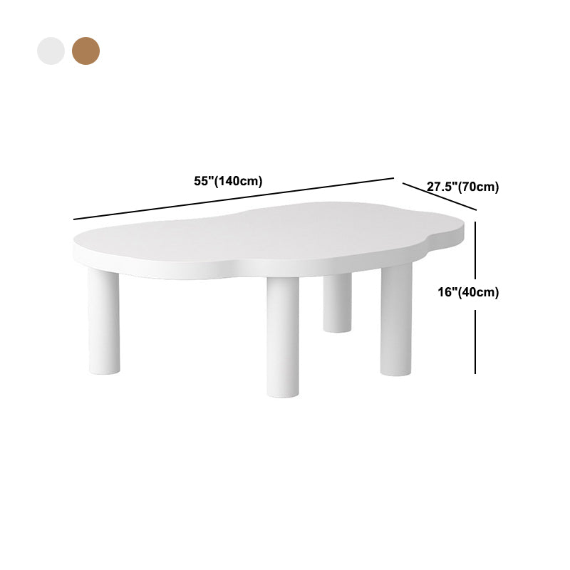27.56 inch Wide Scandinavian Style Coffee Cocktail Table Solid Wood Coffee Table