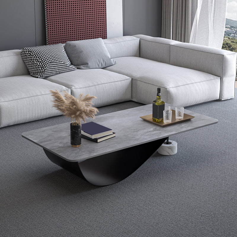 Glam Slate Coffee Table Rectangular Coffee Table for Bedroom and Living Room