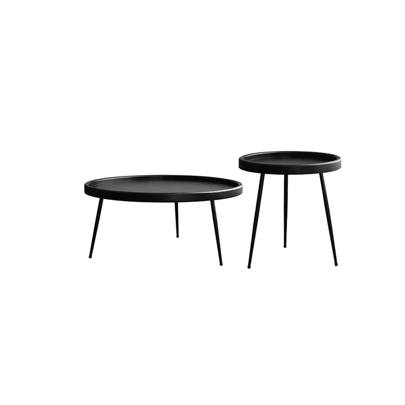 Scandinavian 3 Legs Coffee Table Round Wooden Coffee Table for Living Room