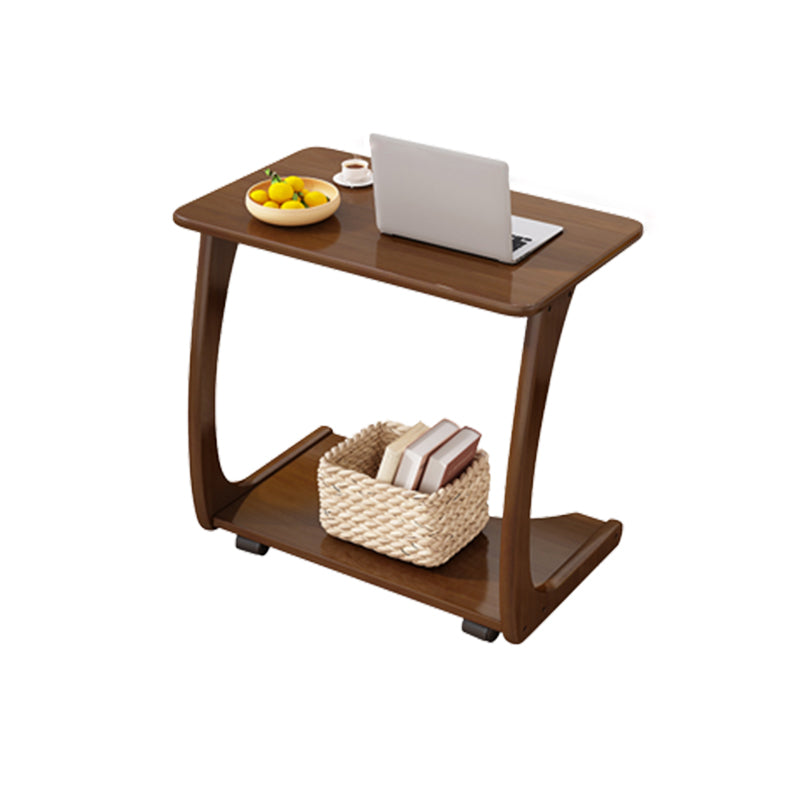 25.59" Tall Contemporary Style Coffee Cocktail Table Solid Wood Coffee Table