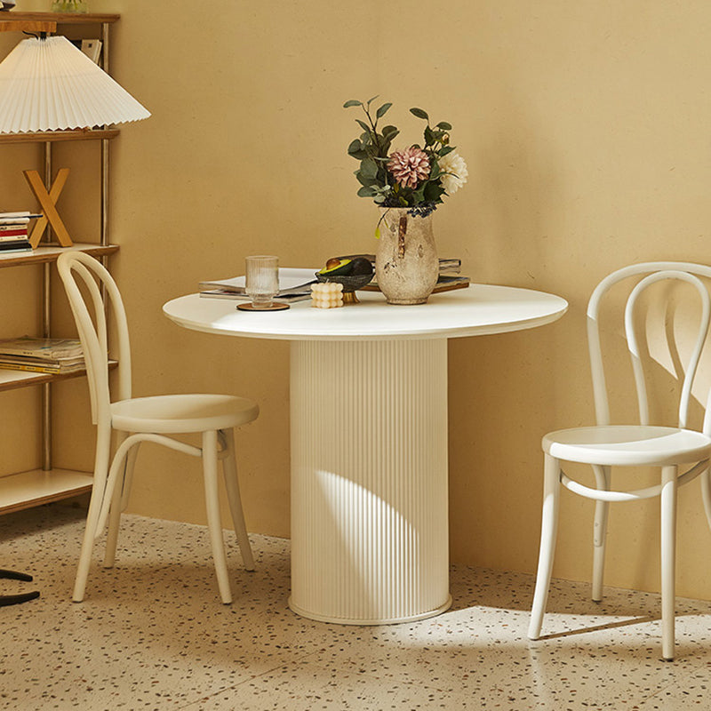 Scandinavian Pedestal Coffee Table Set Round Wooden Coffee Cocktail Table for Living Room