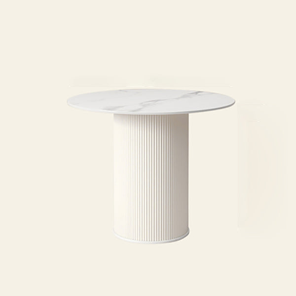 Scandinavian Pedestal Coffee Table Set Round Wooden Coffee Cocktail Table for Living Room